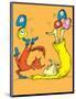 Fox in Socks (on orange)-Theodor (Dr. Seuss) Geisel-Mounted Art Print
