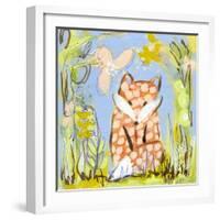 Fox in the Brambles-Wyanne-Framed Giclee Print