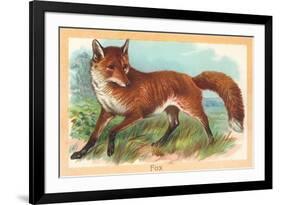 Fox in the Meadow-null-Framed Art Print