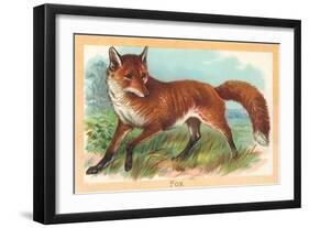 Fox in the Meadow-null-Framed Art Print