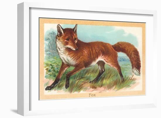 Fox in the Meadow-null-Framed Art Print