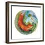 Fox in the Round-Wyanne-Framed Giclee Print