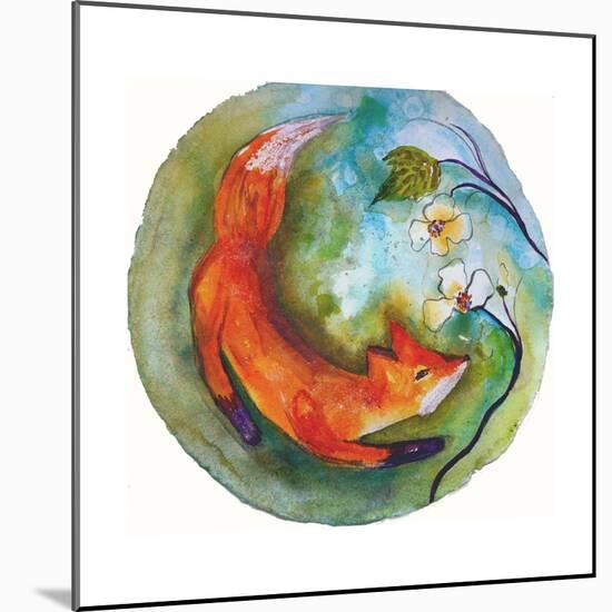 Fox in the Round-Wyanne-Mounted Giclee Print