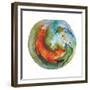 Fox in the Round-Wyanne-Framed Giclee Print