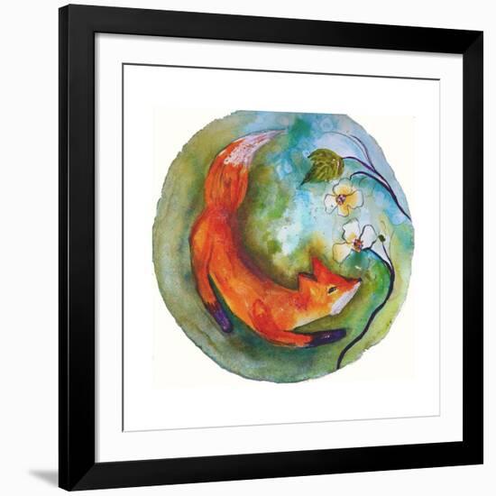 Fox in the Round-Wyanne-Framed Giclee Print