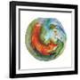 Fox in the Round-Wyanne-Framed Giclee Print