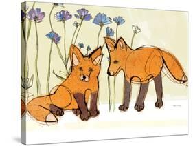 Fox Kits-Robbin Rawlings-Stretched Canvas