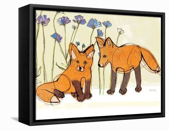 Fox Kits-Robbin Rawlings-Framed Stretched Canvas