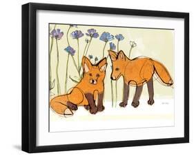 Fox Kits-Robbin Rawlings-Framed Art Print