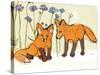 Fox Kits-Robbin Rawlings-Stretched Canvas