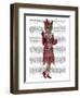 Fox Lady 1920s Flapper-Fab Funky-Framed Art Print