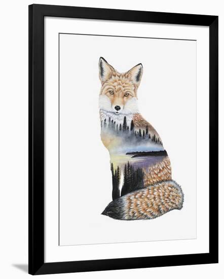 Fox Lake landscape-Michelle Faber-Framed Giclee Print