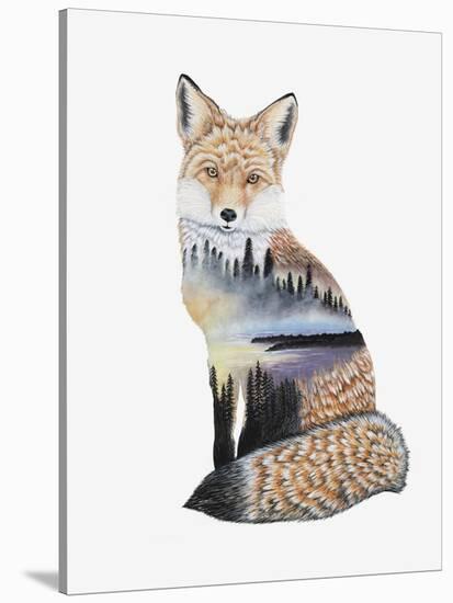 Fox Lake landscape-Michelle Faber-Stretched Canvas