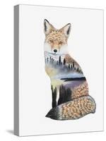 Fox Lake landscape-Michelle Faber-Stretched Canvas