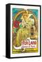 Fox-Land Jamaica Rum-Alphonse Mucha-Framed Stretched Canvas