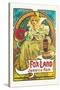 Fox-Land Jamaica Rum-Alphonse Mucha-Stretched Canvas