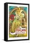 Fox-Land Jamaica Rum-Alphonse Mucha-Framed Stretched Canvas