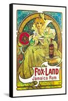 Fox-Land Jamaica Rum-Alphonse Mucha-Framed Stretched Canvas