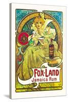 Fox-Land Jamaica Rum-Alphonse Mucha-Stretched Canvas