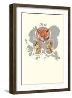 Fox, Lynx, Cougar and Squirrel Graphic-null-Framed Giclee Print