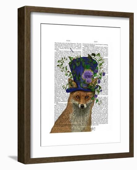 Fox Mad Hatter-Fab Funky-Framed Art Print