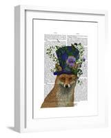 Fox Mad Hatter-Fab Funky-Framed Art Print