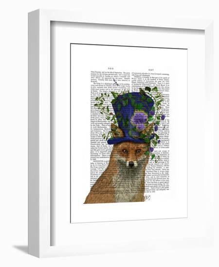 Fox Mad Hatter-Fab Funky-Framed Art Print