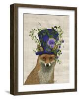 Fox Mad Hatter-Fab Funky-Framed Art Print