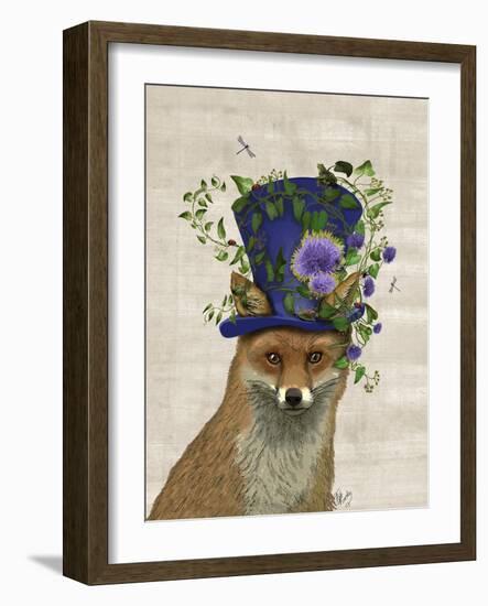 Fox Mad Hatter-Fab Funky-Framed Art Print