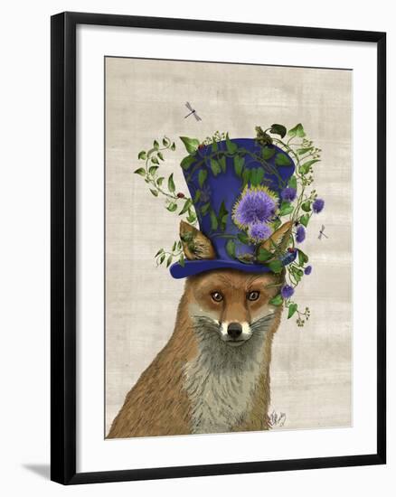 Fox Mad Hatter-Fab Funky-Framed Art Print