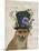 Fox Mad Hatter-Fab Funky-Mounted Art Print