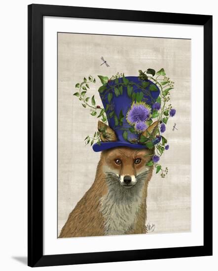 Fox Mad Hatter-Fab Funky-Framed Art Print