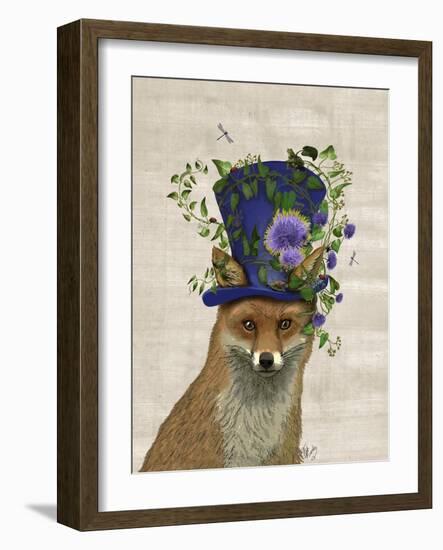 Fox Mad Hatter-Fab Funky-Framed Art Print