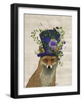 Fox Mad Hatter-Fab Funky-Framed Art Print