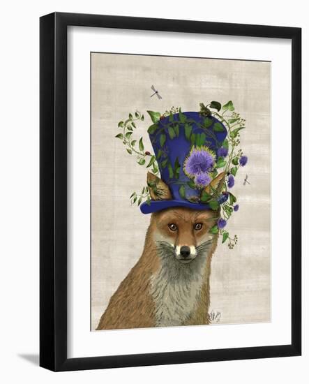 Fox Mad Hatter-Fab Funky-Framed Art Print