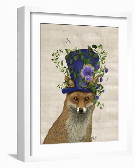 Fox Mad Hatter-Fab Funky-Framed Art Print