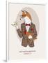 Fox Man in Pin Suit-Olga Angellos-Framed Art Print