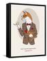 Fox Man in Pin Suit-Olga Angellos-Framed Stretched Canvas