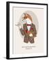 Fox Man in Pin Suit-Olga Angellos-Framed Art Print