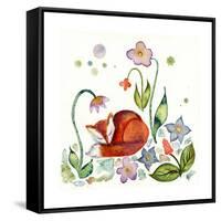 Fox Napping in the Garden-Wyanne-Framed Stretched Canvas