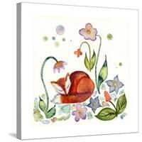 Fox Napping in the Garden-Wyanne-Stretched Canvas