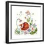 Fox Napping in the Garden-Wyanne-Framed Giclee Print