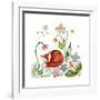 Fox Napping in the Garden-Wyanne-Framed Giclee Print