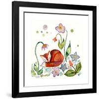 Fox Napping in the Garden-Wyanne-Framed Giclee Print