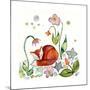Fox Napping in the Garden-Wyanne-Mounted Giclee Print