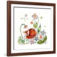 Fox Napping in the Garden-Wyanne-Framed Giclee Print