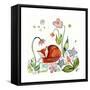 Fox Napping in the Garden-Wyanne-Framed Stretched Canvas