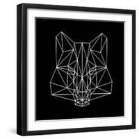 Fox on Black-Lisa Kroll-Framed Art Print