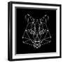 Fox on Black-Lisa Kroll-Framed Art Print