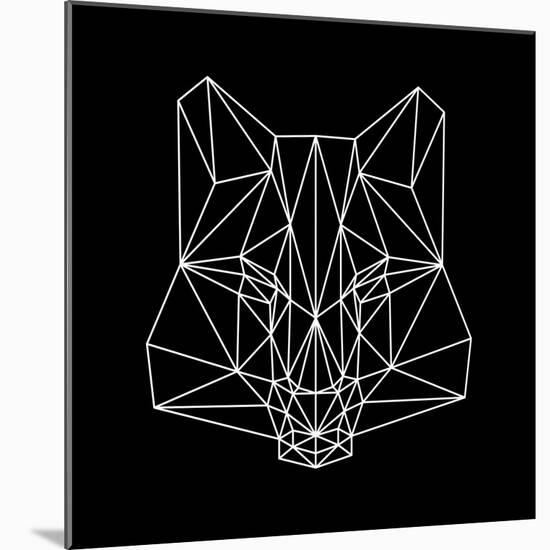 Fox on Black-Lisa Kroll-Mounted Art Print